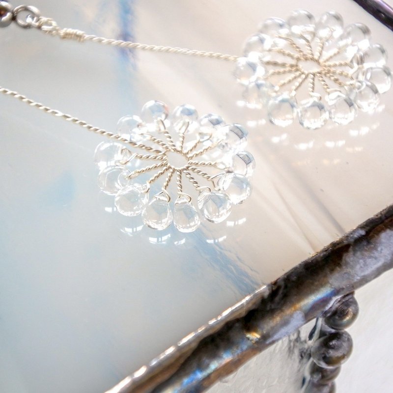 Fireworks (Silver)　wire accessory - 耳環/耳夾/耳骨夾 - 其他金屬 銀色
