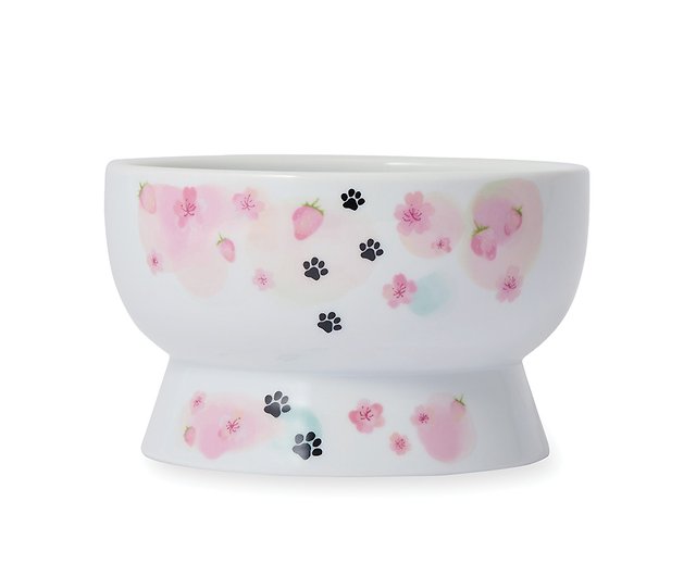 Necoichi - Raised Cat Food Bowl Large (Limited Edition Sakura 2022) -  Katzenworld Shop