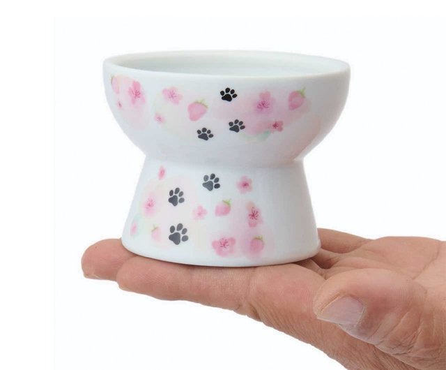 Necoichi - Raised Cat Food Bowl Large (Limited Edition Sakura 2022) -  Katzenworld Shop