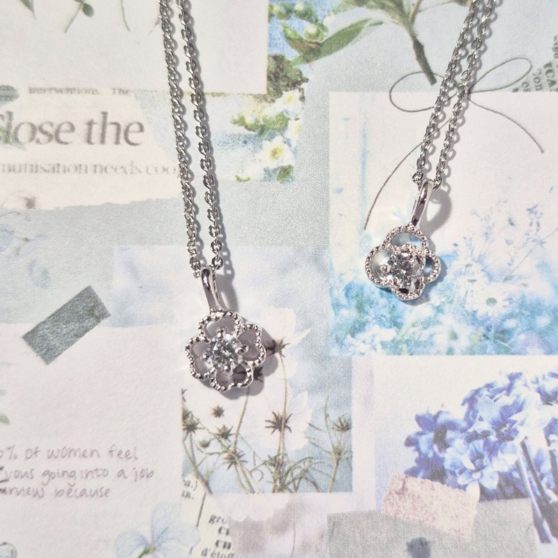 【比法一生】純銀墜子-花語呢喃  925純銀手作銀飾 - 項鍊 - 銀 銀色