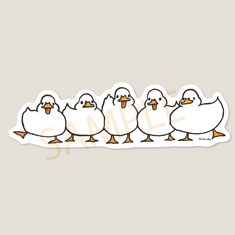 5 Mochi mochi ducks water resistance sticker - สติกเกอร์ - วัสดุกันนำ้ 