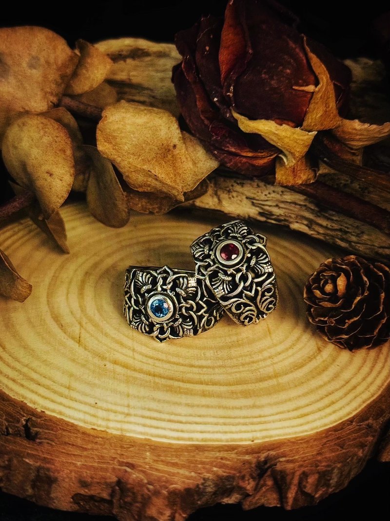 【礦石系列】松果的藝術Pinecone art 925銀/情人對飾 - 戒指 - 純銀 銀色