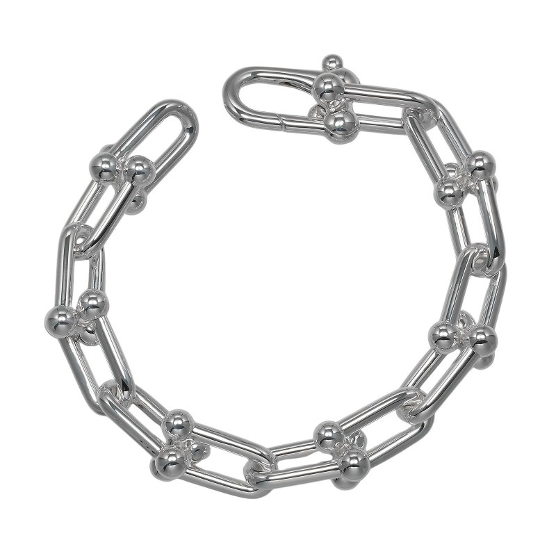 【日本直送】ティファニー ブレスレット ハードウェア ラージリンク 腕周り約16cm TIFFANY&Co. シルバー925 約60.2g【中古】Aランク - 手鍊/手環 - 銀 銀色