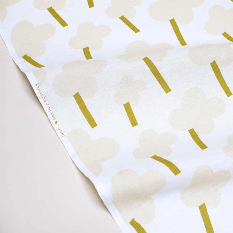 棉麻布料 (ONNI 米灰) 1單位50cm - 編織/羊毛氈/布藝 - 棉．麻 白色