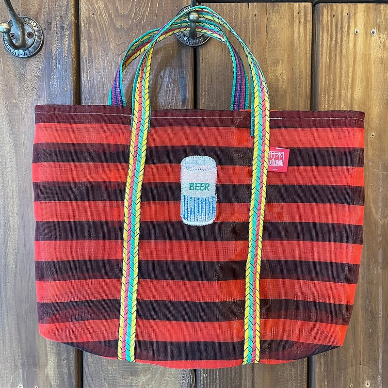 Beer Embroidery Eggplant Bag - Handbags & Totes - Plastic Multicolor