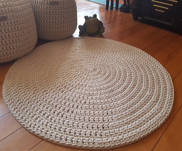 Round Rug Custom Size Crochet Handmade, What Size Round Rug For Nursery
