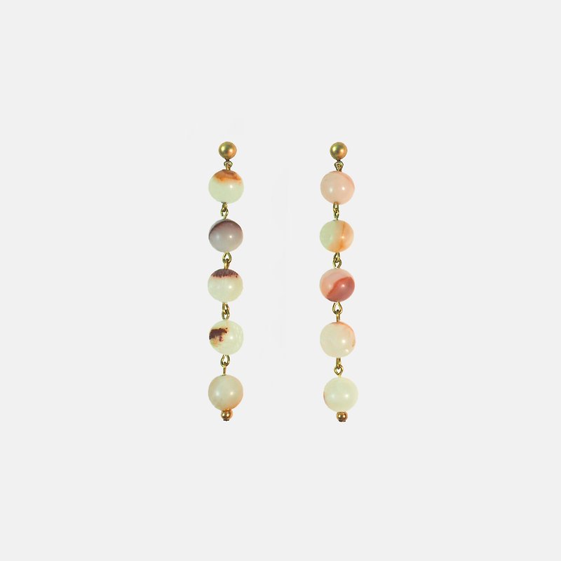 Swaying ' Drip Earrings - Earrings & Clip-ons - Gemstone White