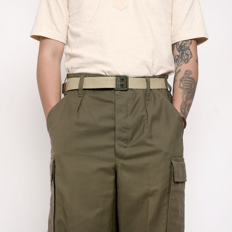 法軍公發帆布腰帶(庫存新品) / Vintage 古著 / 台北古著店 - 皮帶/腰帶 - 其他材質 卡其色