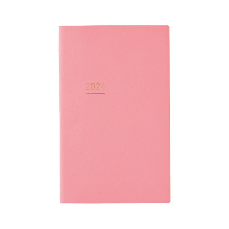 KOKUYO JIBUN 手帳 2024 Lite薄型款-粉紅 - 筆記簿/手帳 - 紙 粉紅色