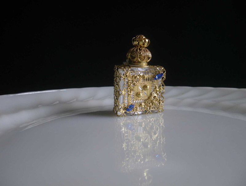 [OLD-TIME] Early Czech exquisite hand-made portable perfume bottle #45 - ของวางตกแต่ง - วัสดุอื่นๆ 