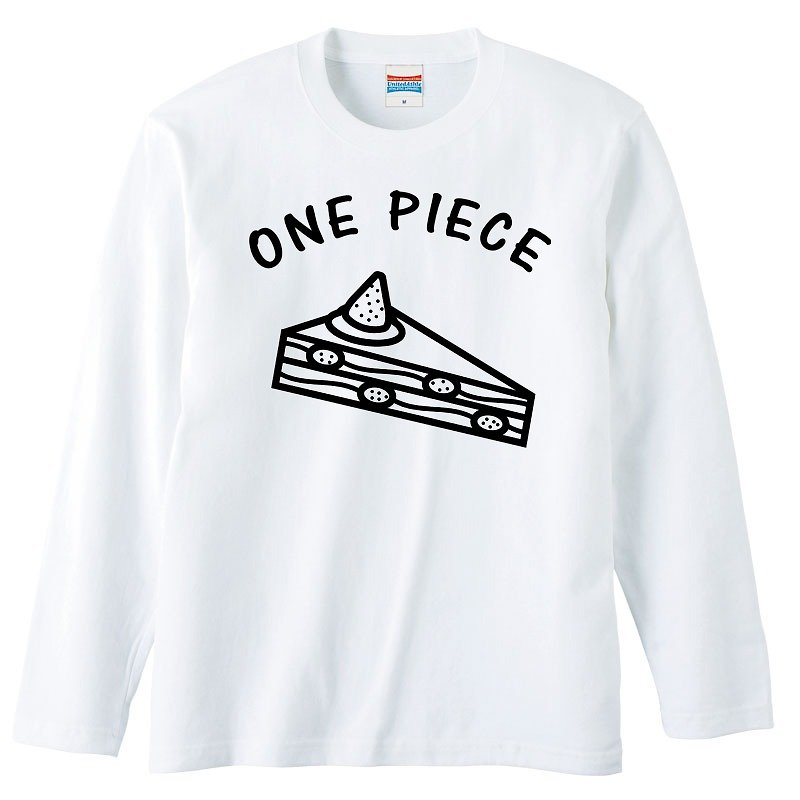 Long Sleeve T-shirt / one-piece Cake - Men's T-Shirts & Tops - Cotton & Hemp White