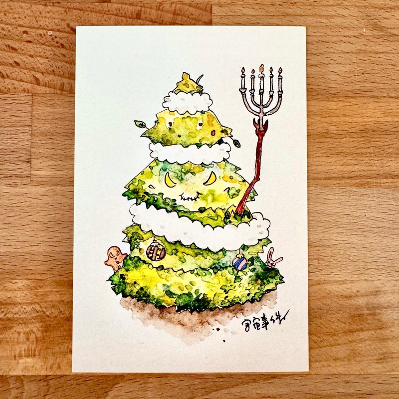 聖誕樹 明信片 - 卡片/明信片 - 紙 