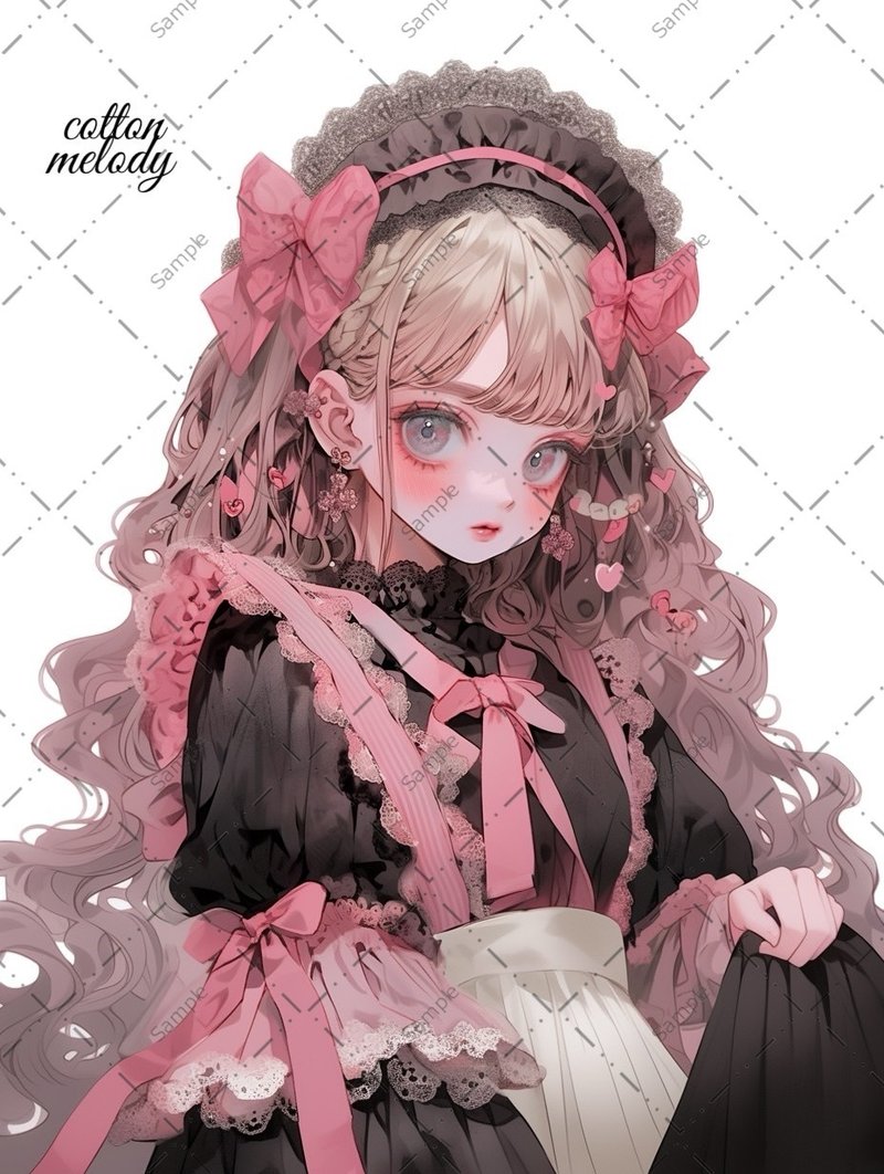 original sticker no.1137 人物ステッカー オリジナルステッカー 人物ステッカー 女の子ステッカー オリジナル人物ステッカー - 貼紙 - 紙 