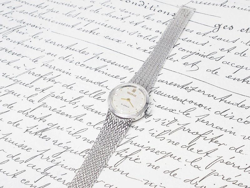 1970 Swiss mechanical watch VOYAGE SILVER - นาฬิกาผู้หญิง - โลหะ สีเงิน