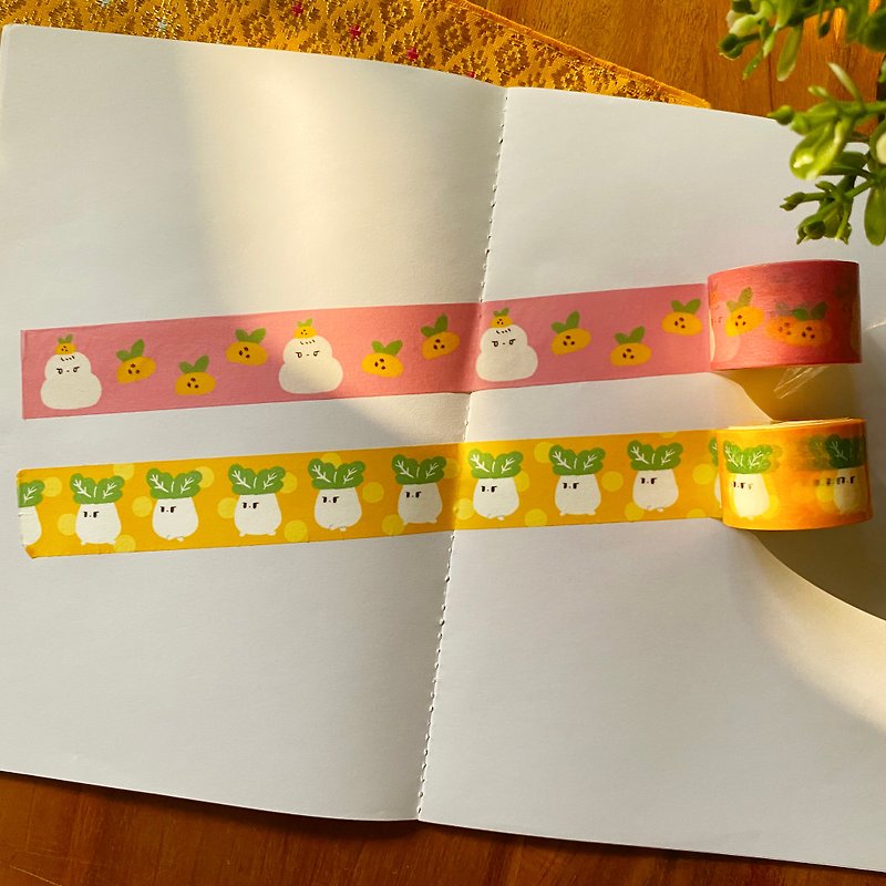 【新春系列】紙膠帶 日本和紙 - 紙膠帶 - 紙 橘色