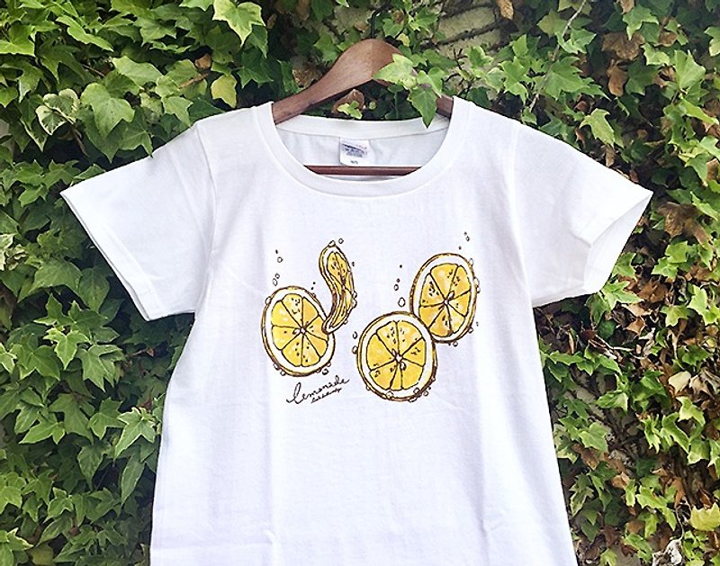 LEMONADE T-shirt - เสื้อยืดผู้หญิง - ผ้าฝ้าย/ผ้าลินิน สีเหลือง