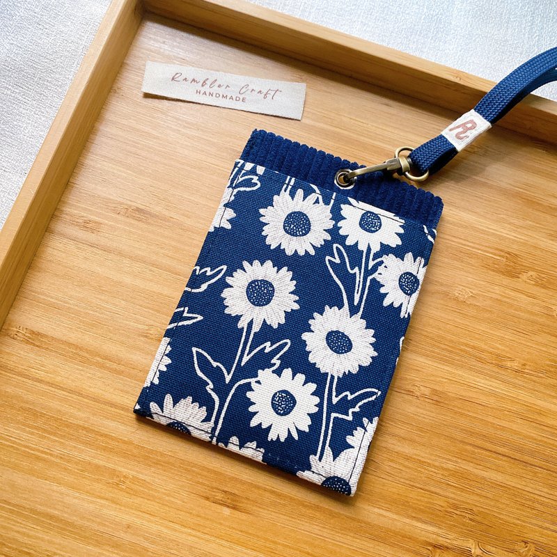 ID card holder, identification card holder, leisure card holder, hanging neck card holder, Card Holder, Xiao Zou Ju model - ID & Badge Holders - Cotton & Hemp 