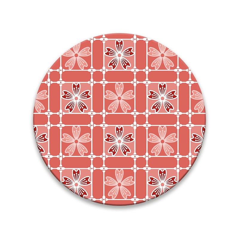 Old House - Daily Iron Window Coaster - Cherry Blossom - Coasters - Porcelain Red