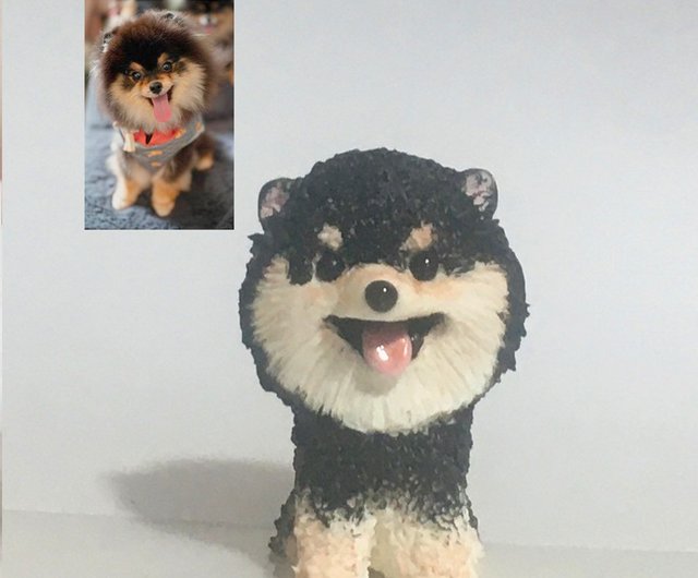 Black pomeranian stuffed outlet animal