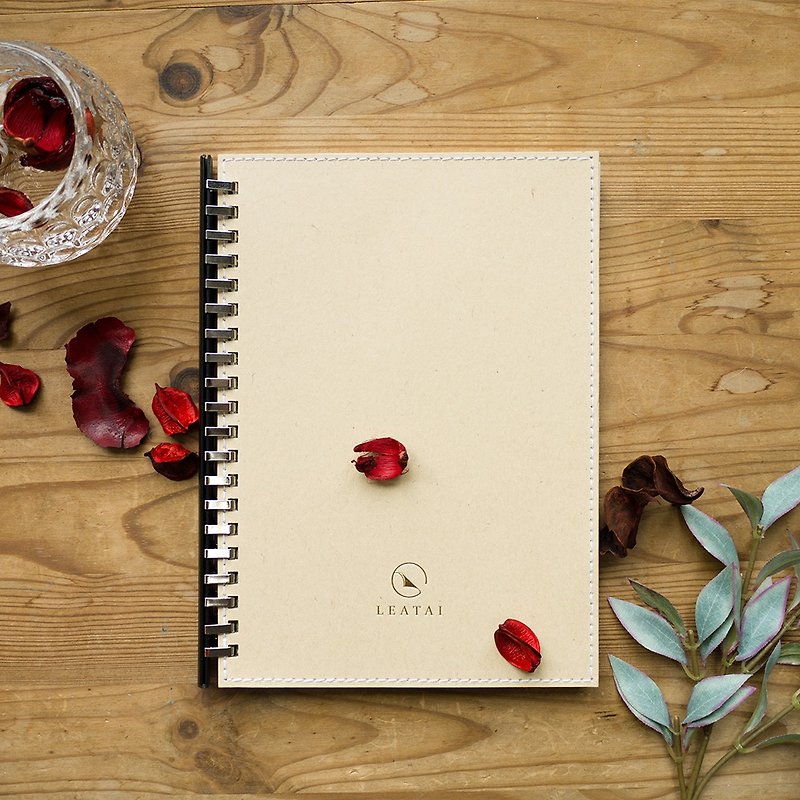 A5 pull-out loose-leaf book - high-grade environmentally friendly kraft paper. Pure cover/back cover - Notebooks & Journals - Paper Khaki