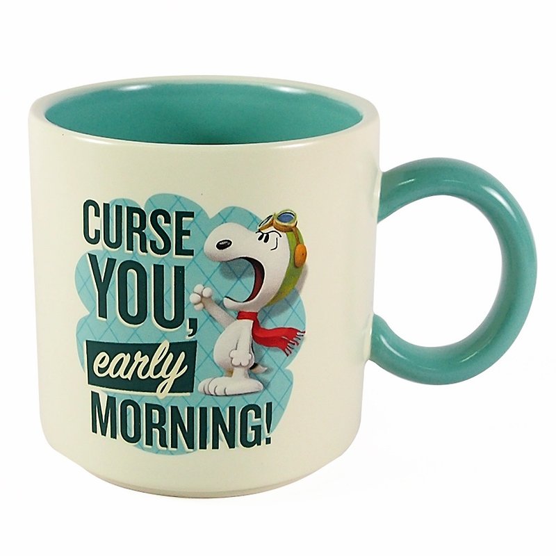 Snoopy Movie Mug-It’s hard to get up early [Hallmark-Peanuts Snoopy Mug] - Mugs - Pottery White