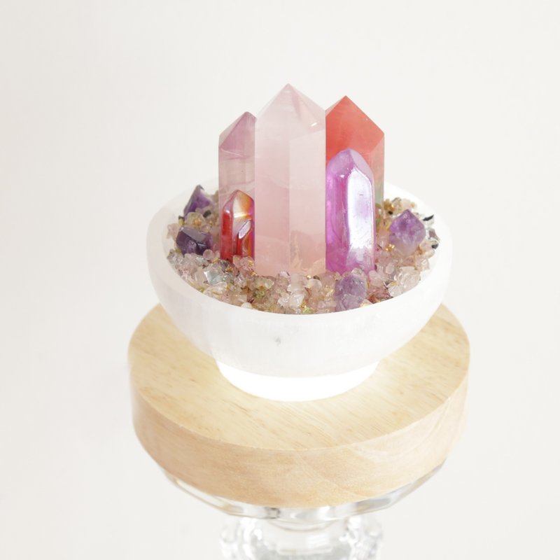 透石膏水晶燭光燈 - 擺飾/家飾品 - 水晶 多色