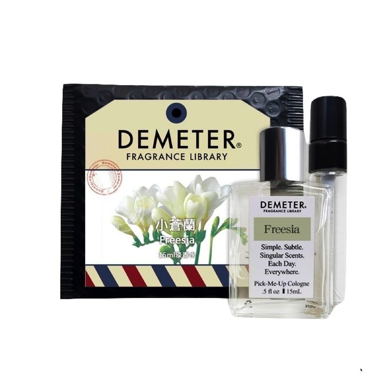 Demeter [Freesia] Freesia 15ml wipe type + 5ml bottle combination - น้ำหอม - แก้ว สึชมพู