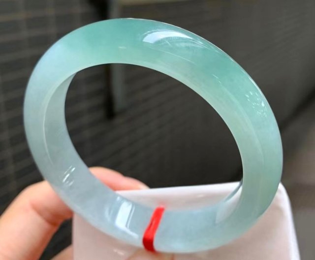 ミャンマー氷種天然ジェダイト 翡翠ブレスレット・氷種半山清水