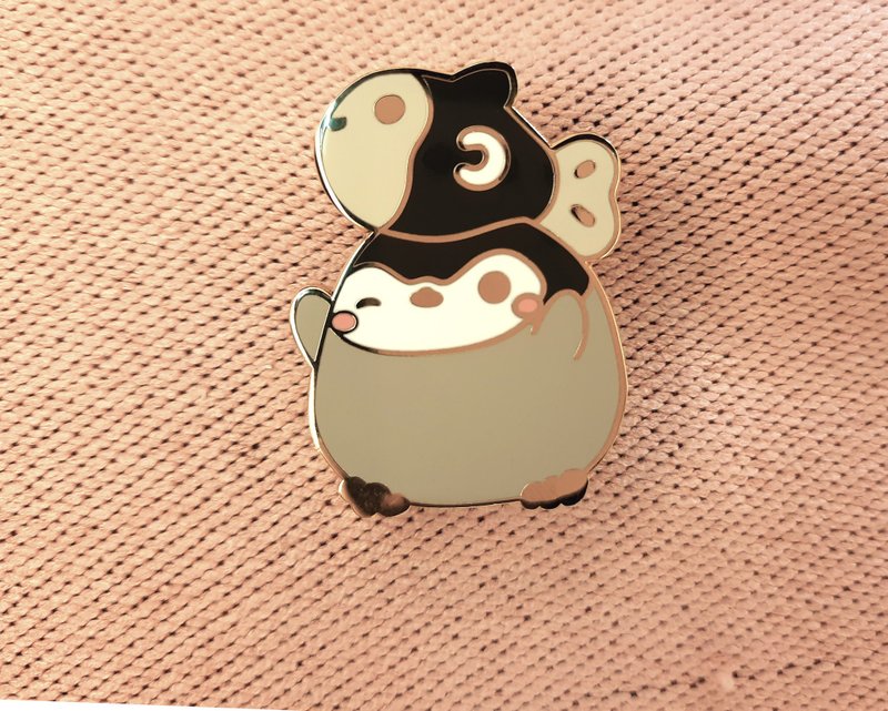 帶小魚回家 PINGUIN & FISH 襟針 - 胸針 - 其他金屬 