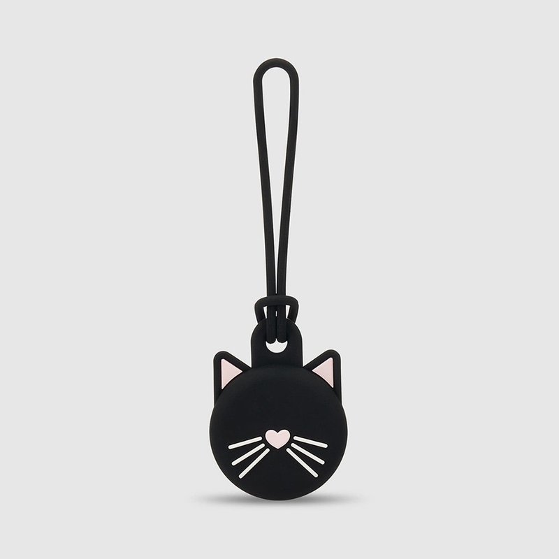 【kate spade】AirTag 保護套 俏皮黑貓 - 其他 - 塑膠 白色