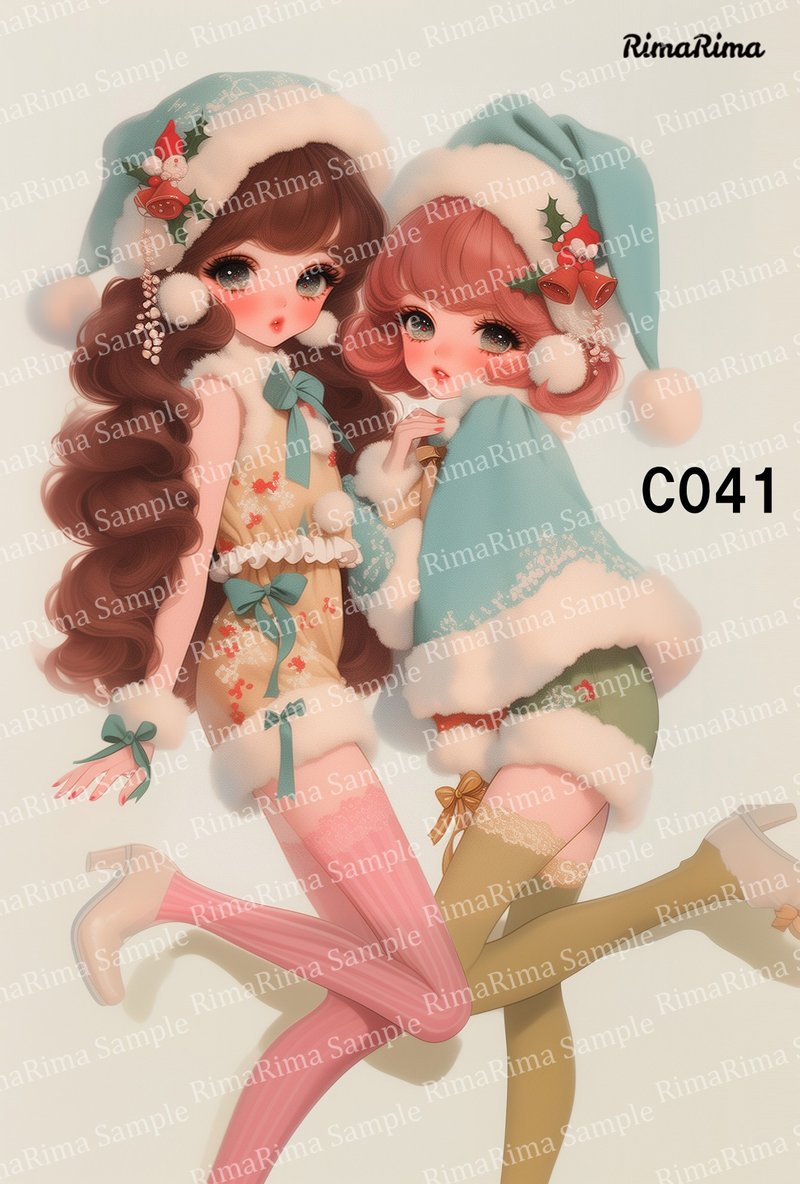 C041  オリジナルステッカー オリジナル人物ステッカー ステッカー シール りまりま  RimaRima - 貼紙 - 紙 