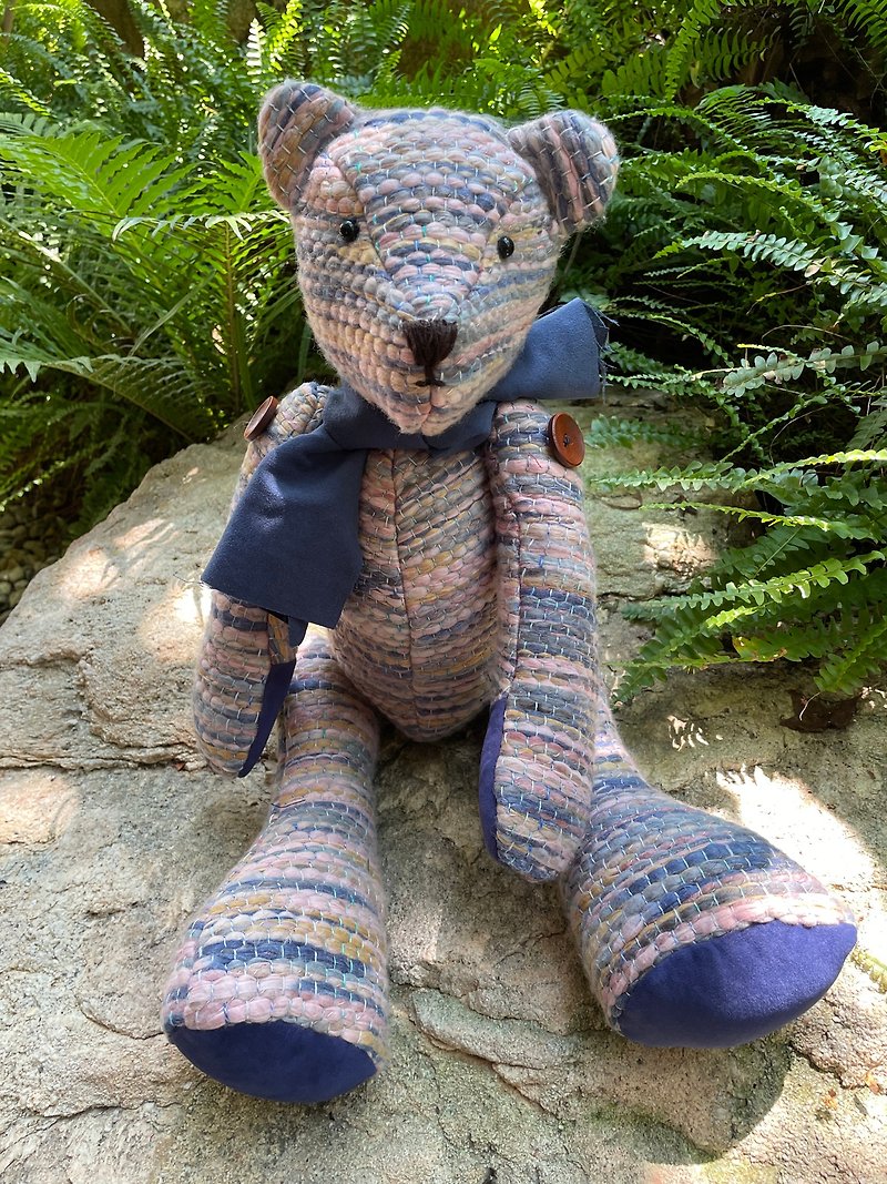 Sold-Pink Lady Honey Bear-B04 Hand Knitted Teddy Bear (Pattern Pre-order) - Stuffed Dolls & Figurines - Cotton & Hemp 