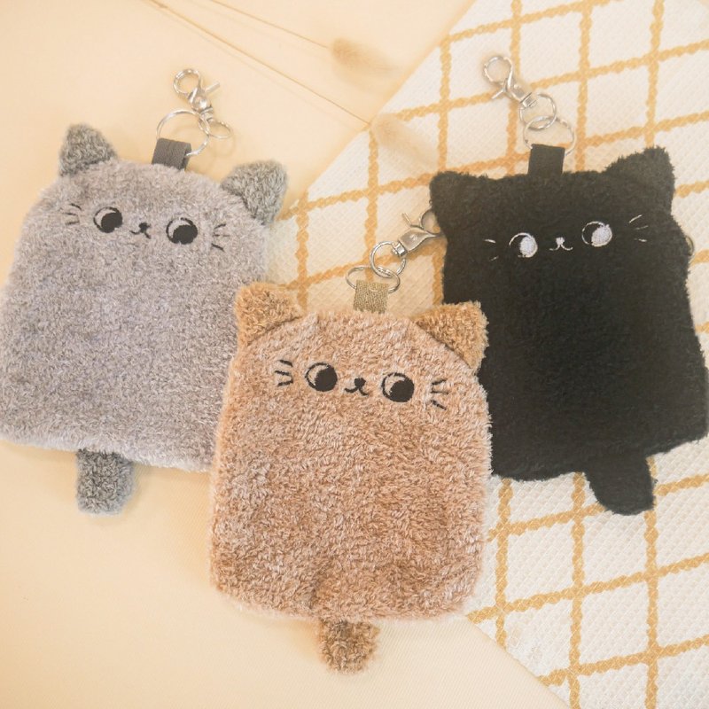 O-CAT Soft Cat Charm Card Holder. JBG-259. Small Item Storage - Coin Purses - Nylon 