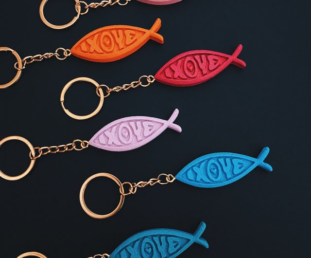 Jesus on sale fish keychain