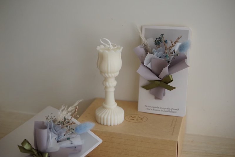 Mini Bouquet Card 2 Pack - Berlin Grey - ช่อดอกไม้แห้ง - พืช/ดอกไม้ หลากหลายสี