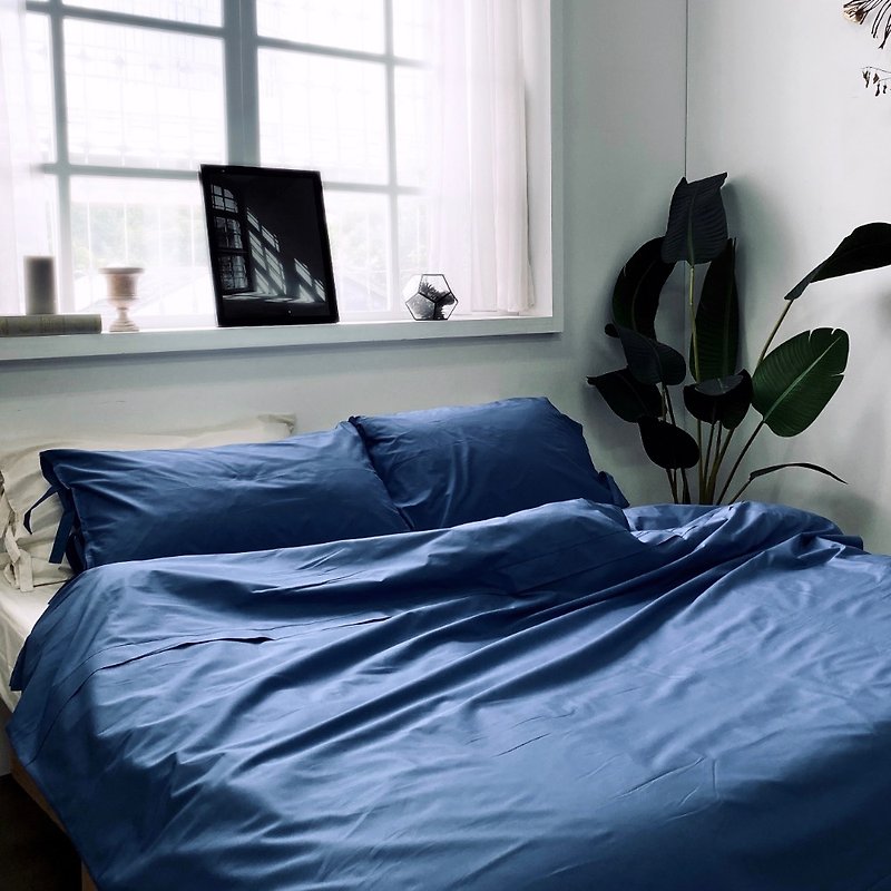 Sea Blue_GOTS Certified Commodity for Two Persons/100% Organic Cotton_Deeply Missed - Bedding - Cotton & Hemp 