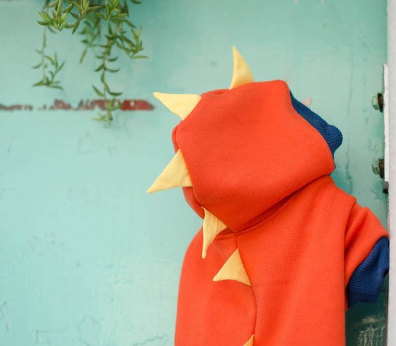 親愛なる秋のウールのコートの子恐竜の場合に[！]ディノ - 洋服・帽子 - コットン・麻 オレンジ