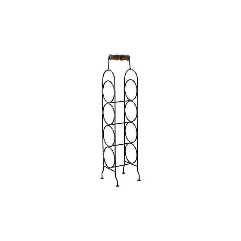 WINE HOLDER 4-bottle Sideways metal steel horizontal wine rack (with cover) - Cookware - Other Metals Silver