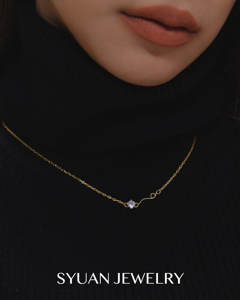 SYUAN JEWELRY | Best in me— 鍍18K鋯石項鍊 - 項鍊 - 其他金屬 