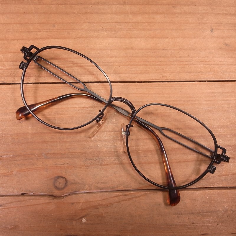 老骨頭 黑色圓框金屬鏡框E 古董 vintage - 眼鏡/眼鏡框 - 其他金屬 黑色