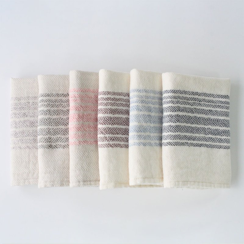 【kontex】Japanese Flax line series organic cotton long towel (34x80 cm) - Other - Cotton & Hemp Multicolor