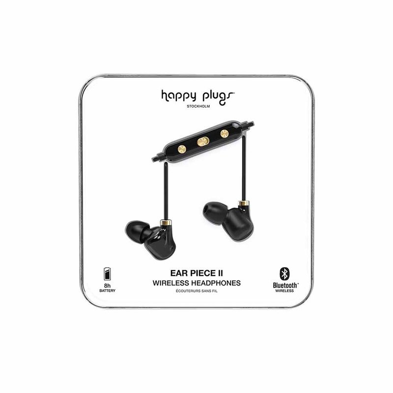 HAPPY PLUGS  EAR PIECE II 無線藍牙墜飾耳機-黑金 - 耳機/藍牙耳機 - 塑膠 黑色