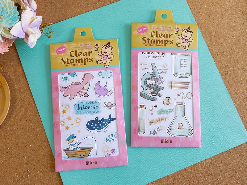 Transparent stamp-Lab vial jar CPM131/Starry sky wandering creature CPM130 - Stamps & Stamp Pads - Other Materials 