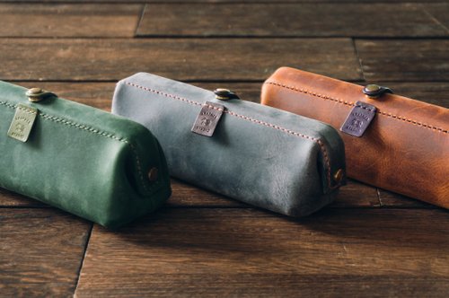 Slim pen case - Japanese waxed canvas pencil case - Shop niizo