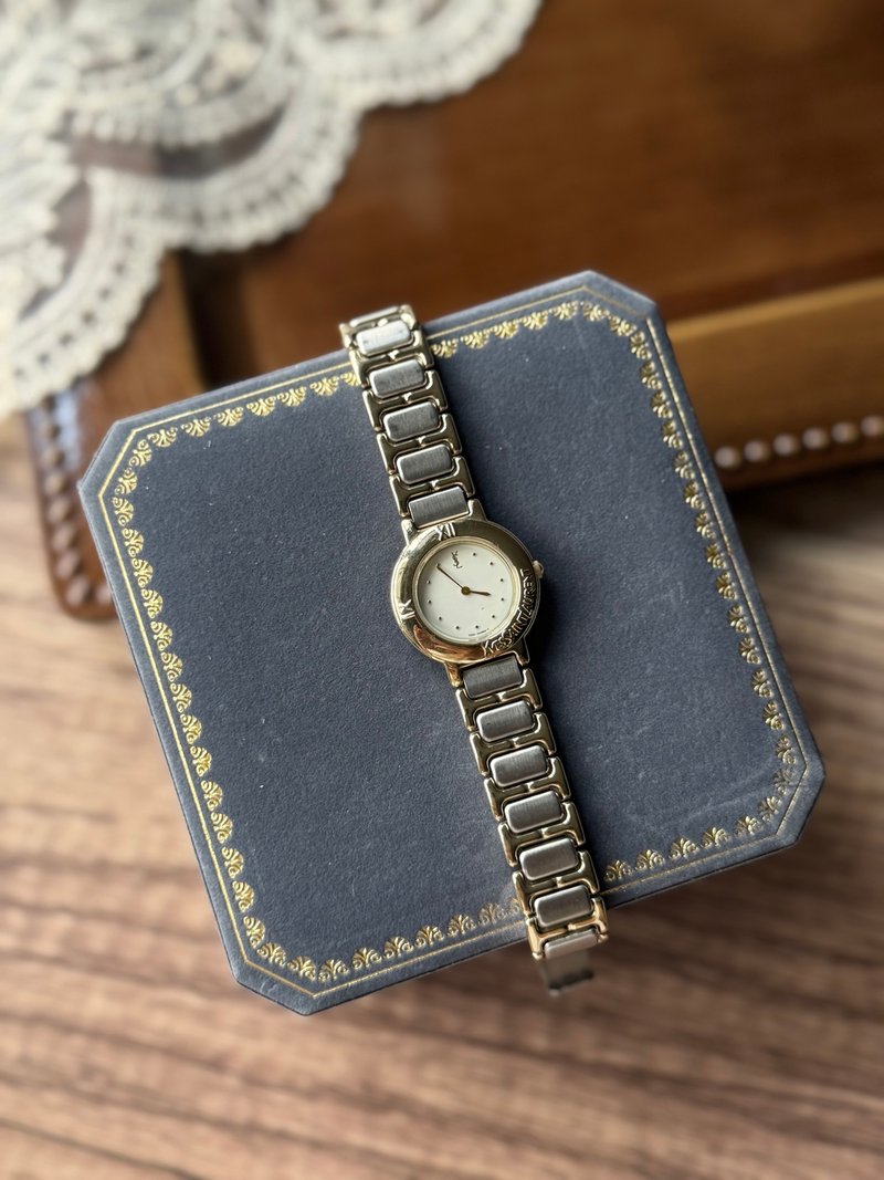 中古正品Yves Saint Laurent 石英鋼錶 古董錶 - 女錶 - 其他金屬 銀色