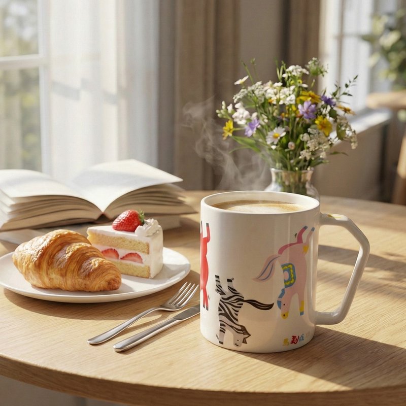 Horse Cup - แก้วมัค/แก้วกาแฟ - เครื่องลายคราม 