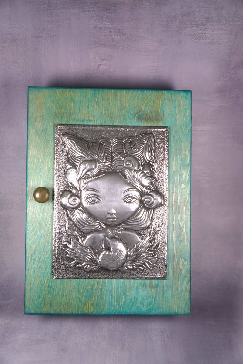 錫雕海螺公主鎖匙箱 - 居家收納/收納盒/儲物盒 - 其他材質 藍色