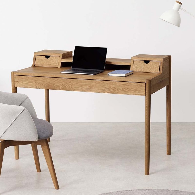 Leonie Wide Desk - โต๊ะอาหาร - ไม้ สีกากี