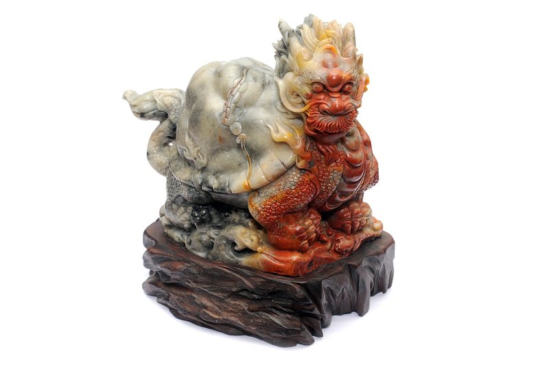 壽山石芙蓉凍龍龜 /老撾石/老沃石/開運/招財/ - 擺飾/家飾品 - 寶石 
