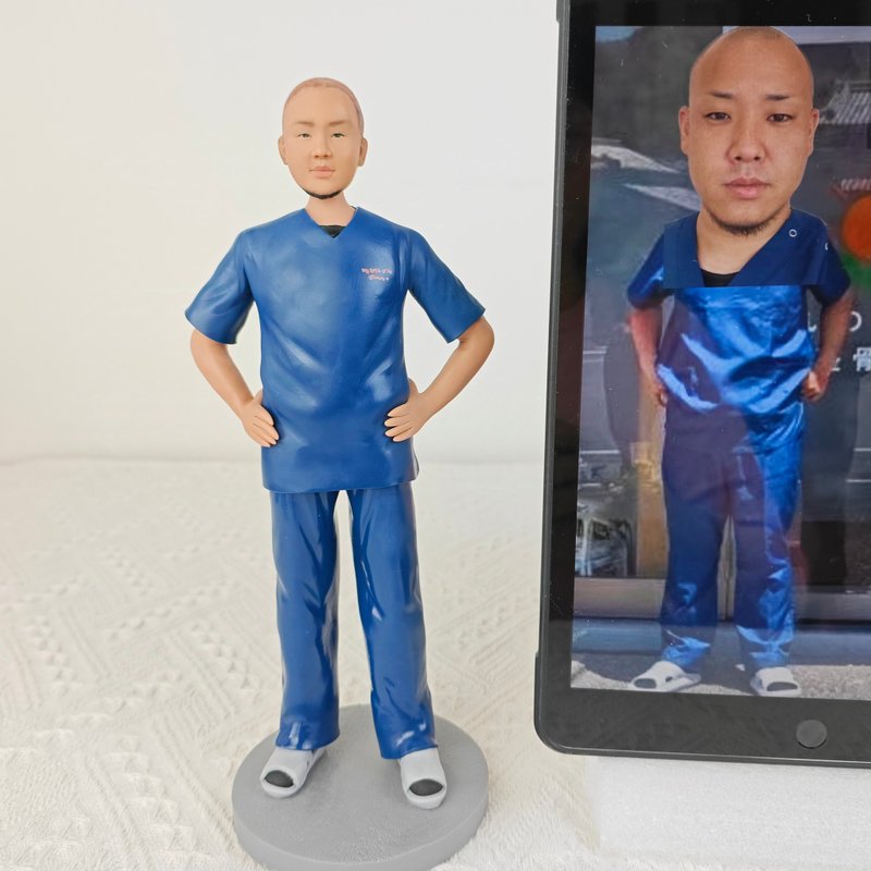 客制化人物公仔 人偶 3D人像畫 似顏繪 定制老闆 生日 紀念 禮物 - 公仔/玩偶 - 黏土 多色